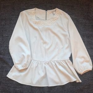 White/cream forever 21 beaded top